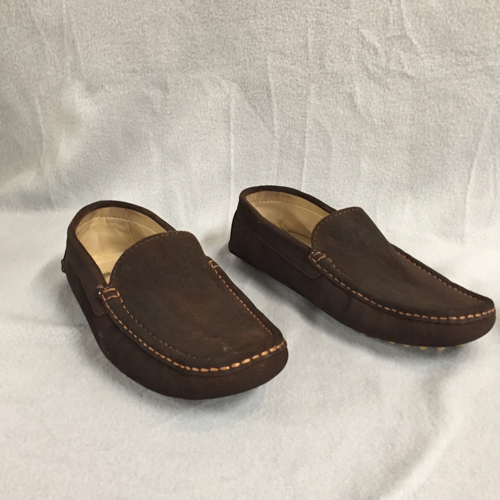 Tods Gommino Mens Suede Driving Shoes Dark Brown Suede Loafers Size 42